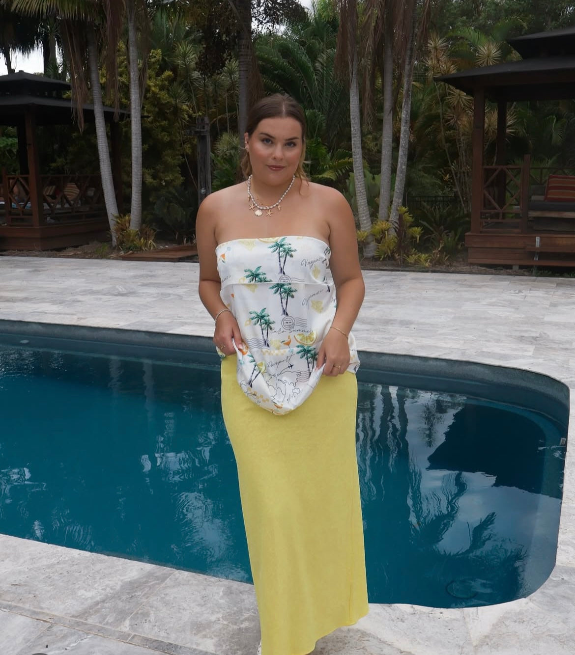 Multi-wear Zessi Scarf Top by Vaycaze – the ultimate suitcase-friendly Australian fashion piece. Wear it 24+ ways as a top, sarong, or skirt. The perfect versatile travel outfit for effortless vacation styling. Scarf tops australia