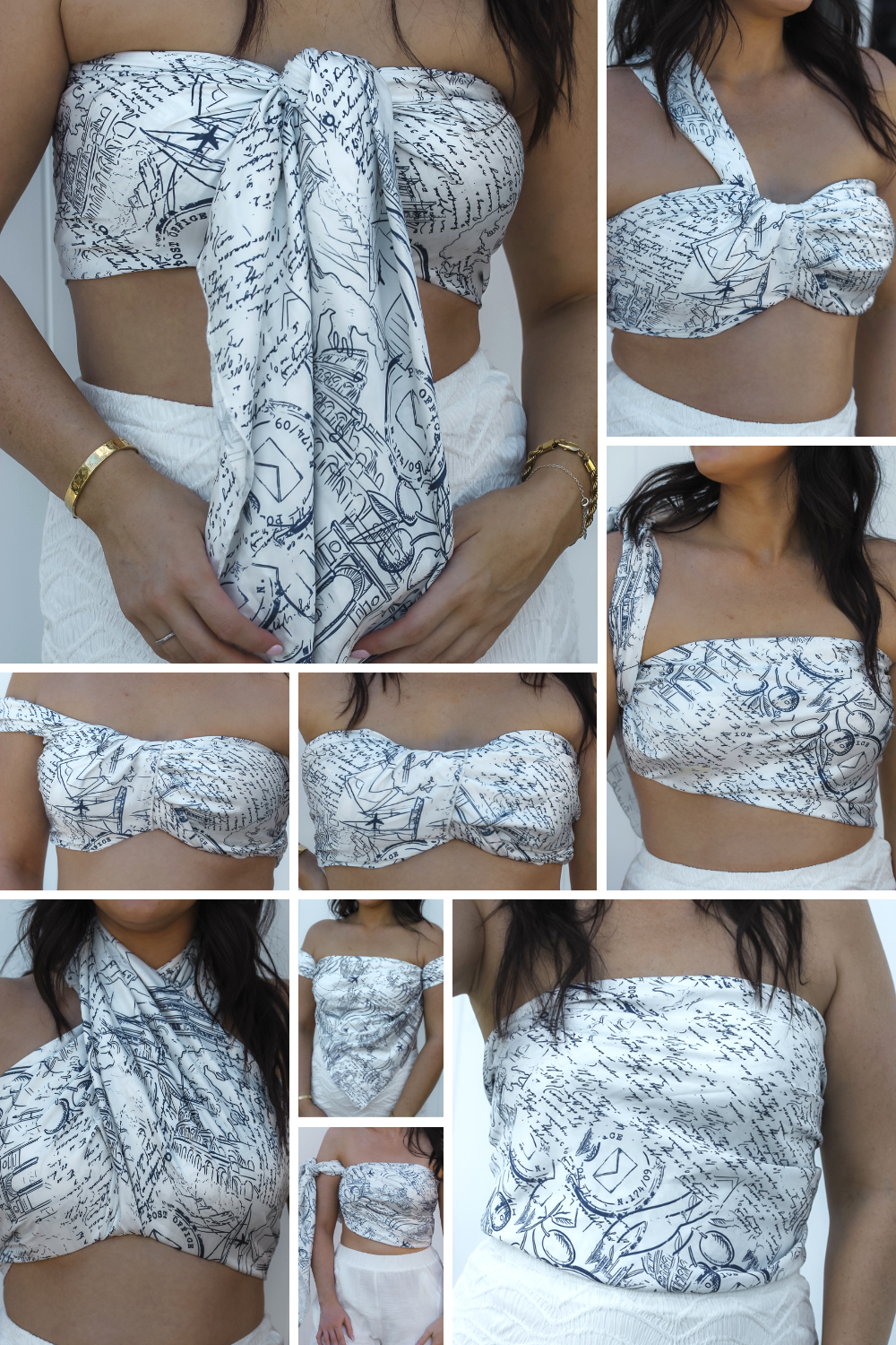 Crop Top Different Ways To Style A Scarf Top Square Scarf How To