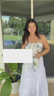Zessi Scarf Top – A multi-way scarf top perfect for Bali outfits and tropical getaways. Lightweight, suitcase-friendly, and easy to style. Vaycaze Australia."