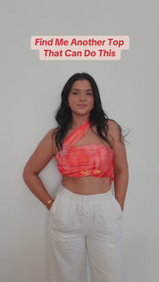 Versatile scarf top for Europe holidays, ideal for multiway styling and size-inclusive fit.