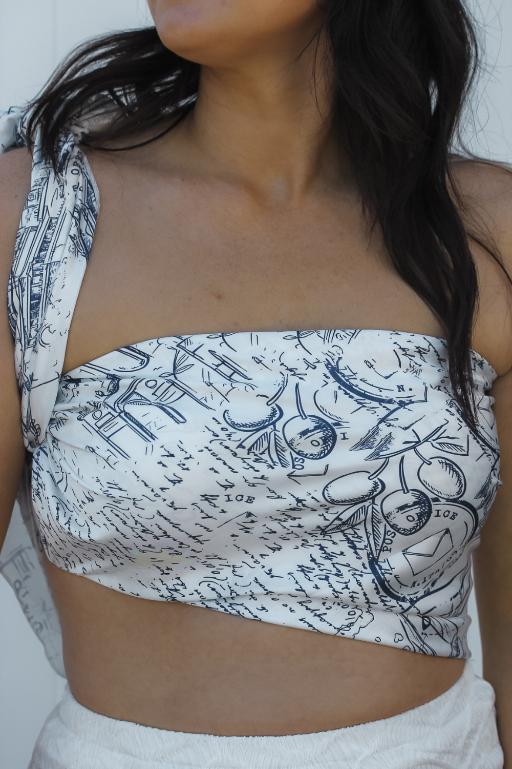 scarf top, scarf top zara, scarf top iconic, scarf top silk, silk scarf top, satin scarf top,Euro summer, sabo skirt 