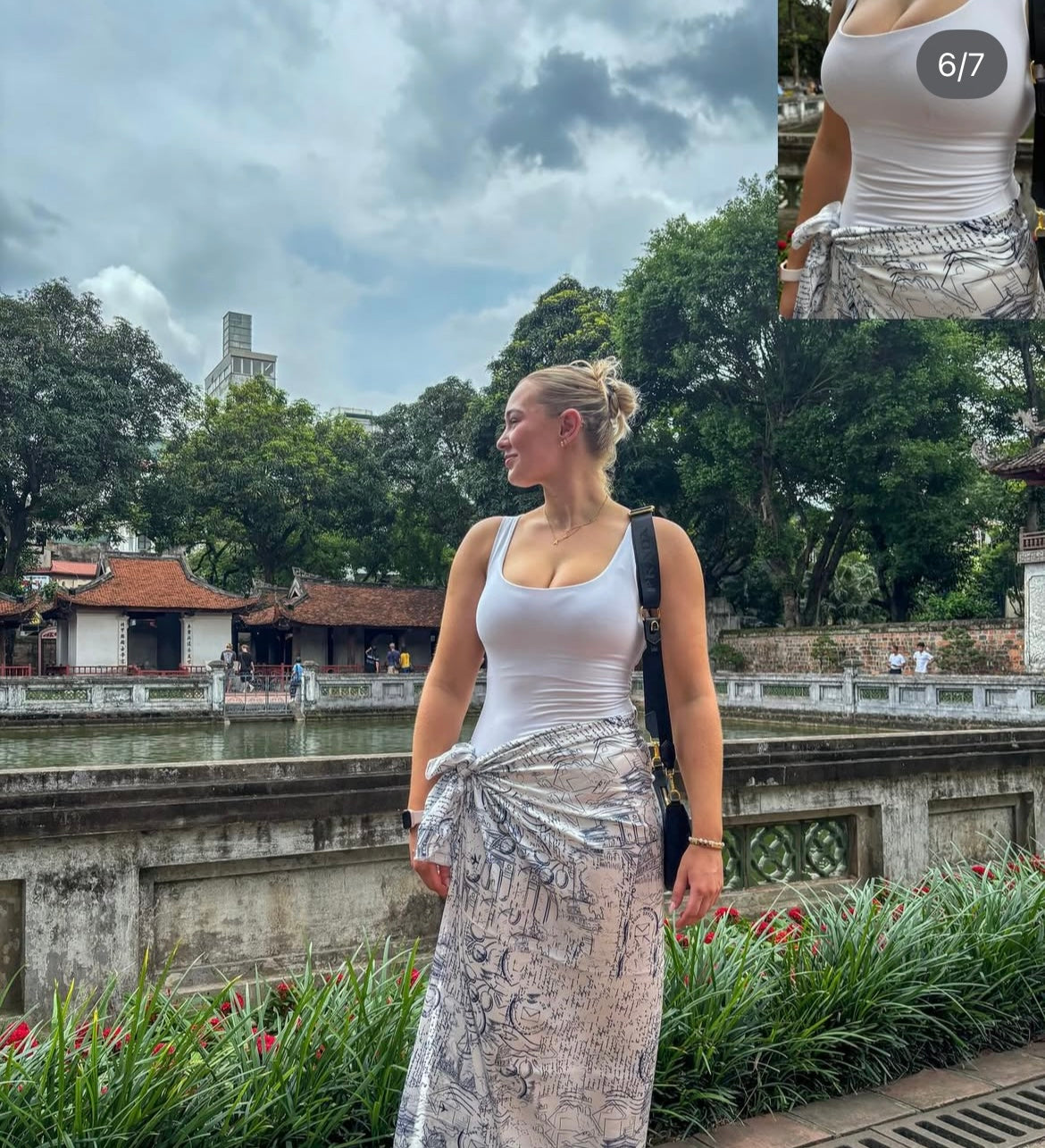 Bali thailand scarf top look