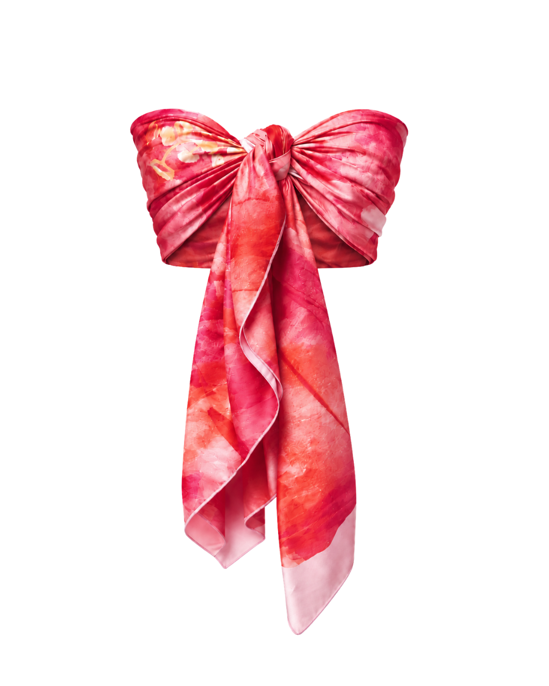 Cabana multiway scarf top by Vaycaze with tropical print, convertible resortwear scarf top designed for travel outfits