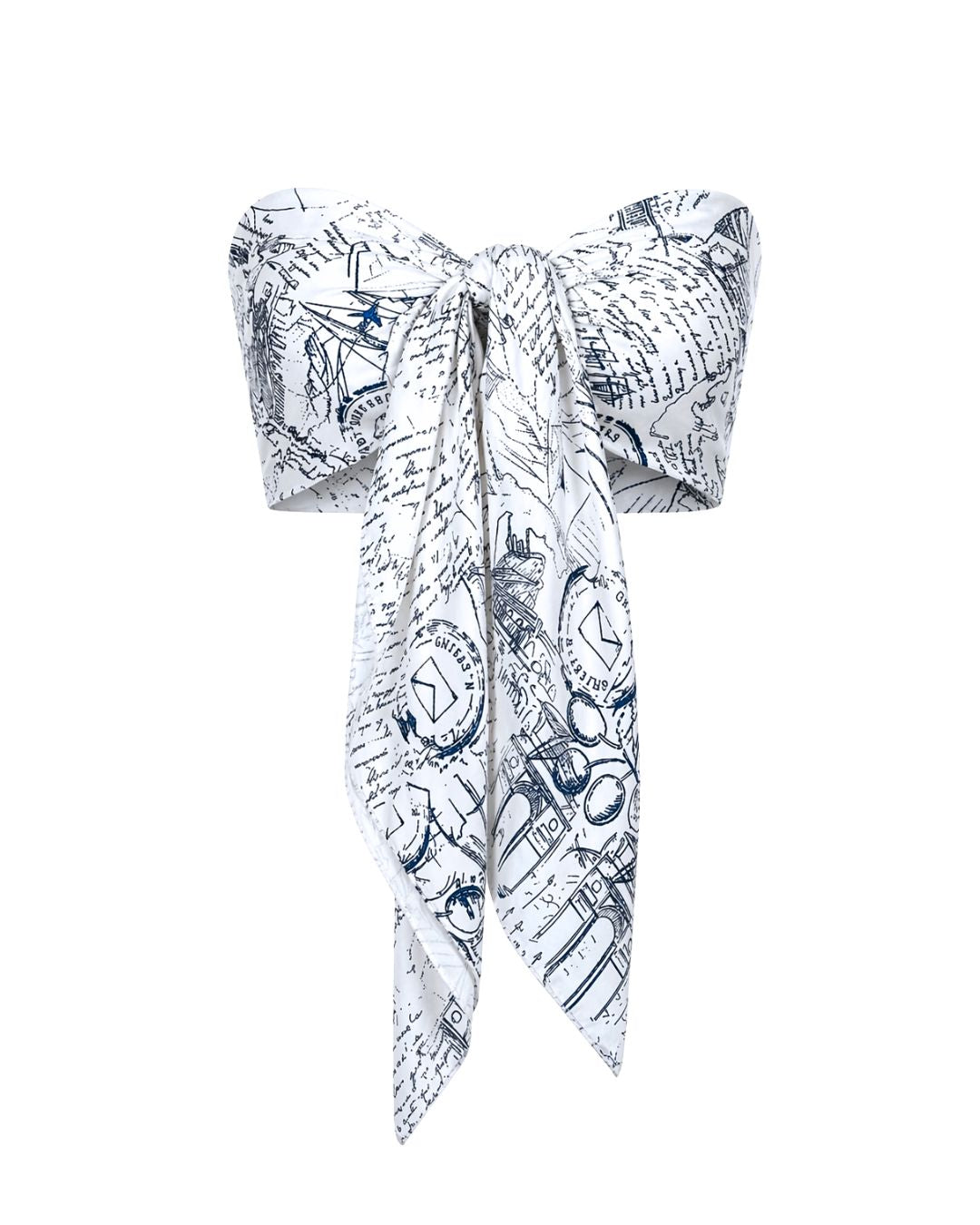 Ghost mannequin picture of scarf top Atlas euro summer 