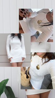 Beach-to-Bar Outfit – Lydia Dress in white, a must-have for travel lovers. Effortless, breezy, and perfect for any resort or island getaway