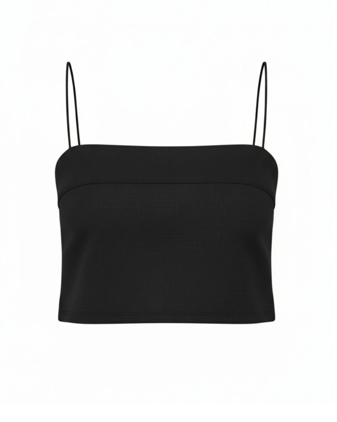 Breathable black cotton spaghetti strap crop top by Vaycaze styled as a lightweight resortwear top for summer travel outfits.