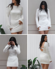 White beach to bar dress styled for European summer lightweight travel outfit