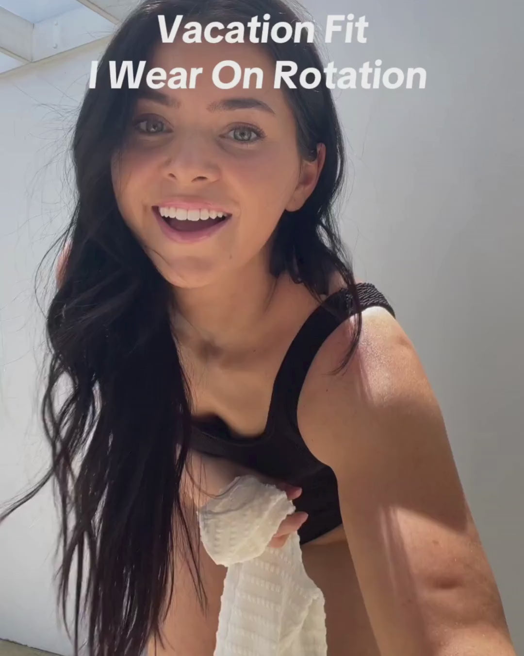 Reversible white travel dress worn two ways multiwear vacation capsule wardrobe piece