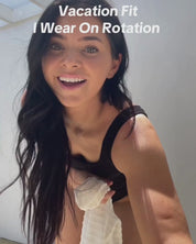 Reversible white travel dress worn two ways multiwear vacation capsule wardrobe piece