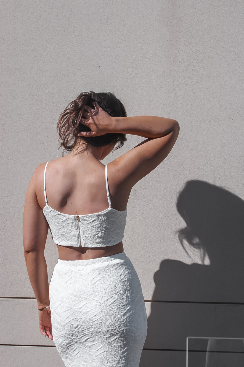 white crop crop top with white shirt cute white crop tops white two piece set white matching set skirt long skirt and crop top set long skirt crop top set two piece long skirt and crop top long skirt and crop top set for wedding long sleeve crop top skirt set crop top and high waisted long skirt set