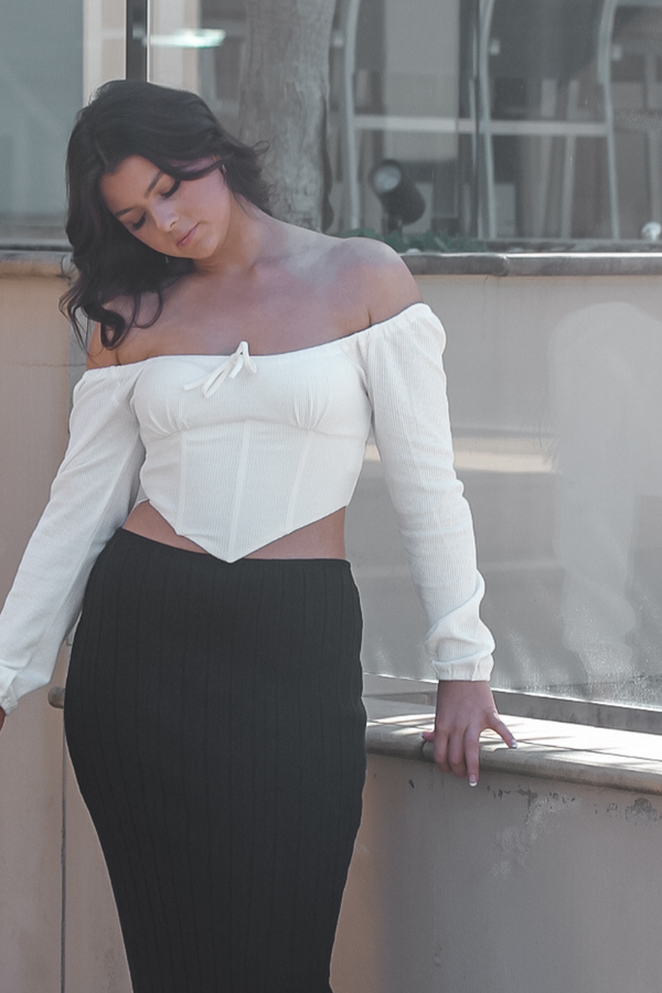 white corset top long sleeve white ribbed long sleeve top long sleeve white shirt white long sleeve top womens i am gia white long sleeve back of white long sleeve shirt ruched white long sleeve top Long sleeve corset top  long sleeve corset top women